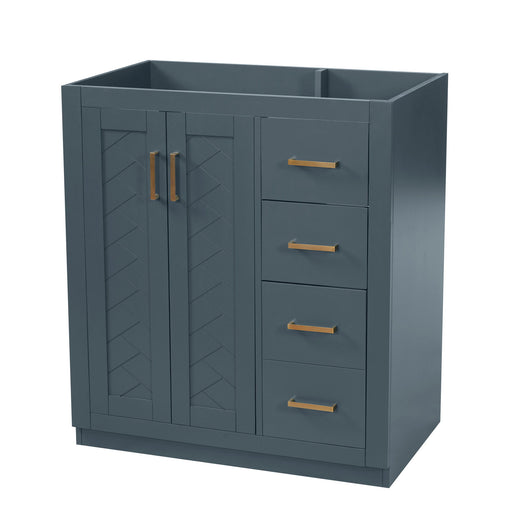 Retro Style Bathroom Vanity With 3 Drawers & Soft-Closing Doors Hearth and Haven