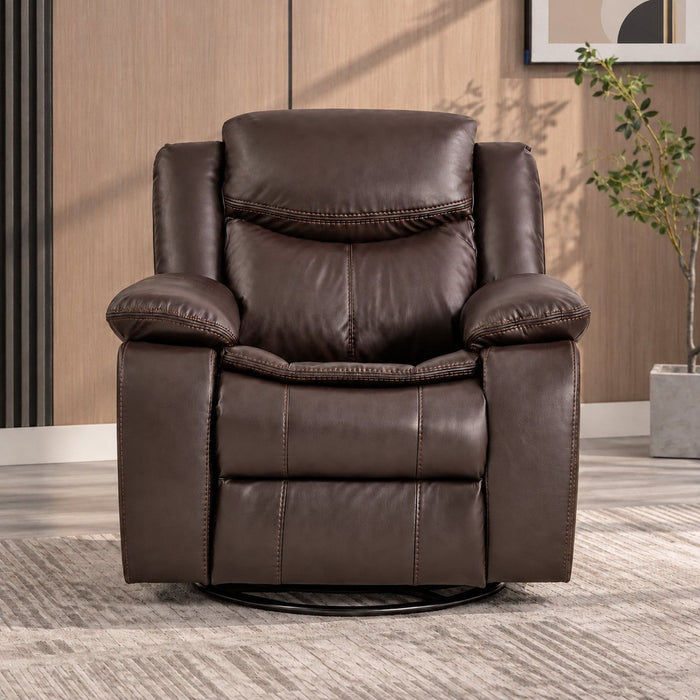 Rocker Recliner Chair With Manual Recline And 360° Swivel Base Home Essentials