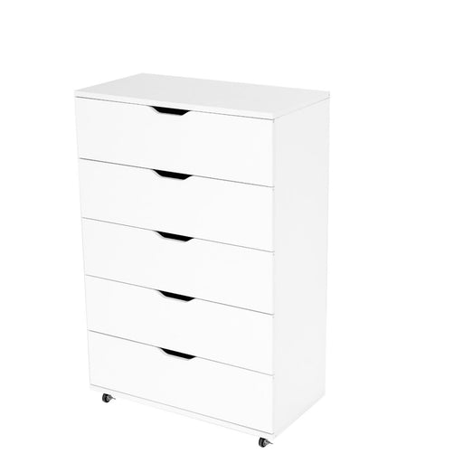 Modern 5 Drawer Dresser With Wheels Home Essentials