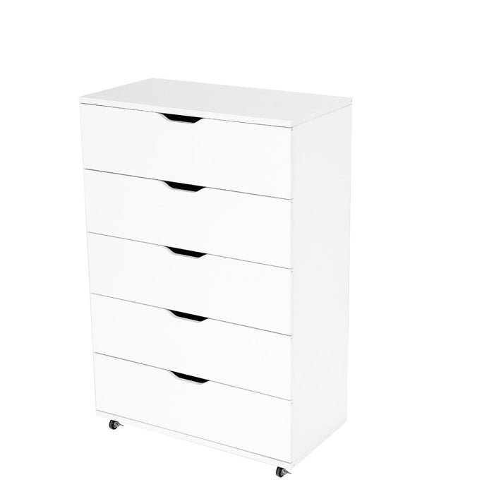 Modern 5 Drawer Dresser With Wheels Home Essentials