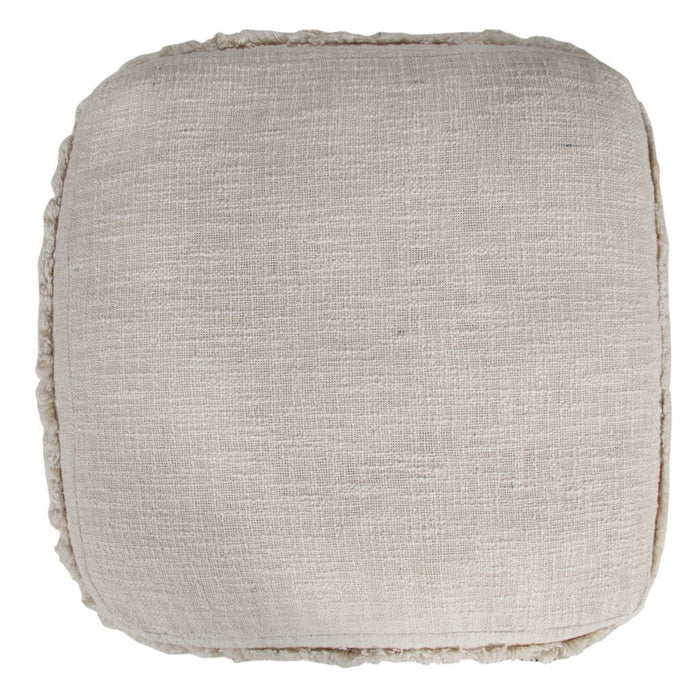 Cotton Square Ottoman - Cream