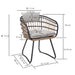 7 Piece Outdoor Patio Dining Set For 6, Chairs With Cushions And Table - Yellow Home Essentials
