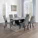 Caralin - Dining Table - Engineered Stone & Black ACME