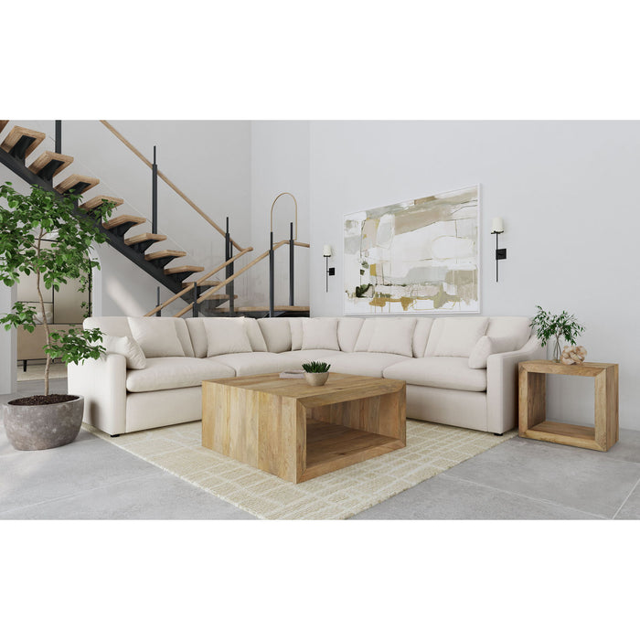 Greeley - 5 Piece Upholstered Modular Sectional Sofa - Ivory Furniture Max