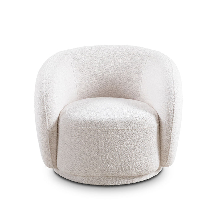 Swivel Accent Upholstered Barrel Chair Home Essentials