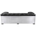 Brancaster - Sofa - Black Top Grain Leather & Aluminum ACME