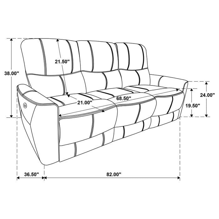 Ashland - Power Reclining Sofa With USB Charging Furniture Max