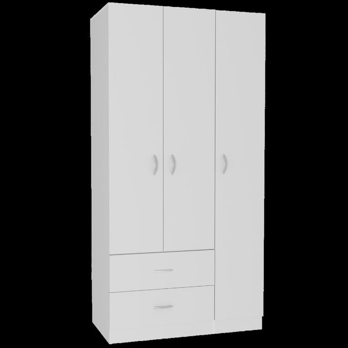 Manufactured Wood Two Drawer Combo Dresser 71" - White