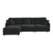L-Shaped Sectional Sofa With Ottoman, Convertible 4 Seater Couch Home Essentials