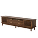 TV Stand For 85" TVs, 4 Smooth Glide Drawers - Walnut Hearth and Haven