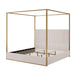 Luxury Canopy Bed With Upholstered Headboard Hearth and Haven