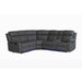 Blanche - Sectional Sofa With LED Lighting And Integrated Speaker - Gray Global Furniture USA