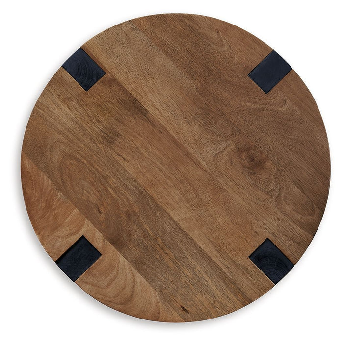 Hanneforth - Round End Table - Brown Signature Design by Ashley®