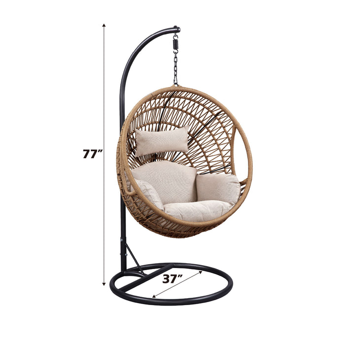 Vasant - Hanging Chair (Seat Cushion Included) - Beige Acme