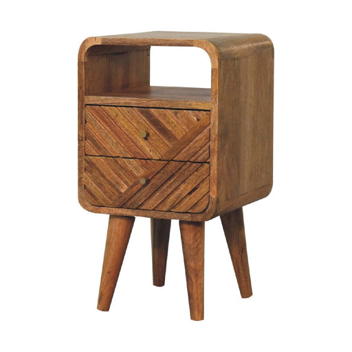 Lille - Mini Curved Nightstand - Oak Artisan Furniture