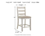 Skempton - Upholstered Barstool (Set of 2) - White Signature Design by Ashley®