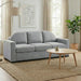 Modern 3 Seater Sofa With Curved Backrest Noble House