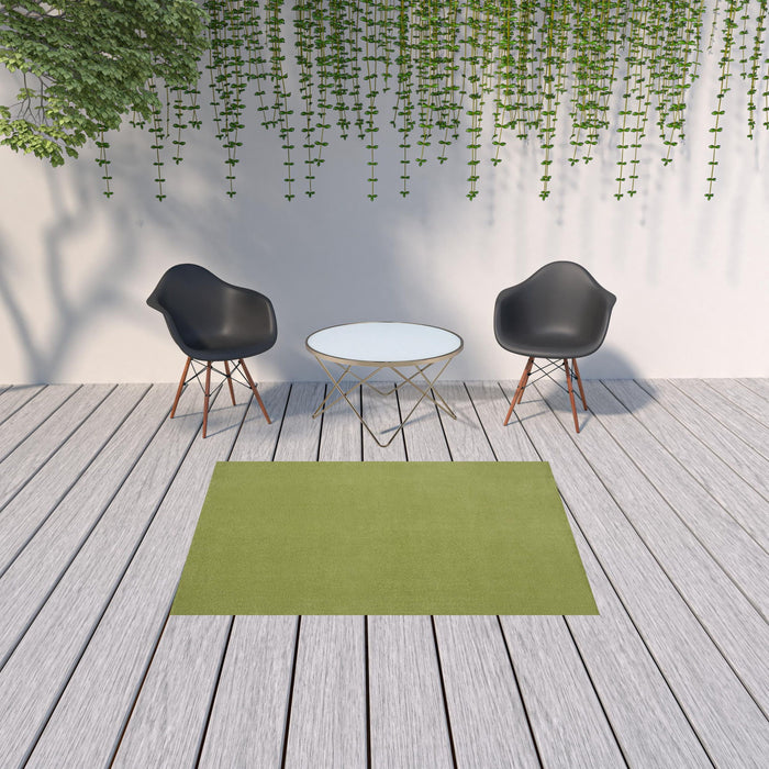 5' X 7' Non Skid Indoor / Outdoor Area Rug - Green