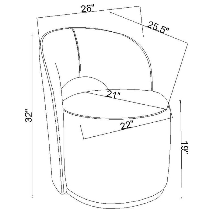 Quinto - Swivel Accent Chair Furniture Max