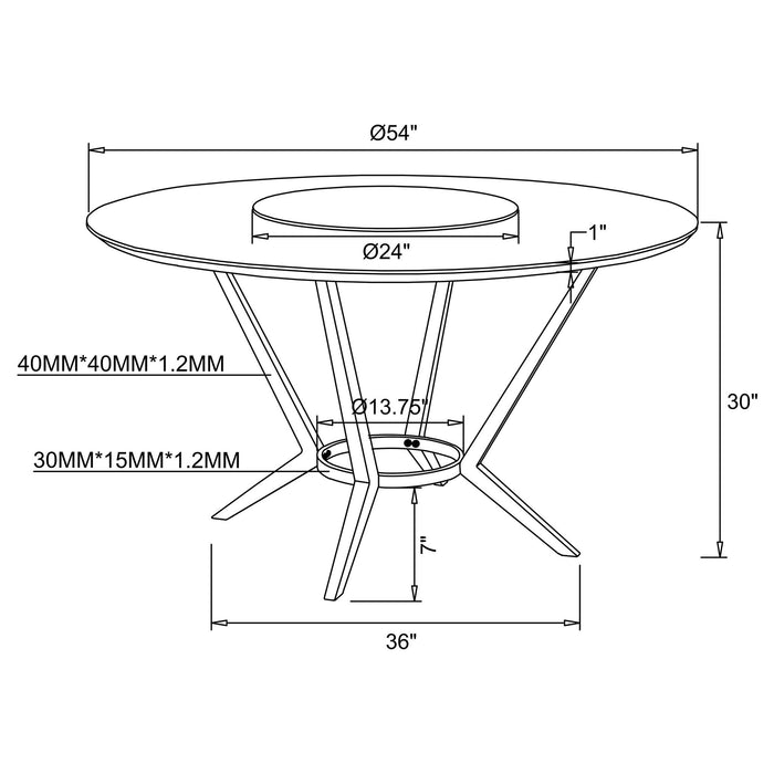 Anchor - Round Dining Table - Gloss White Furniture Max