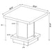 Mbala - Square Pedestal End Table - Cappuccino Furniture Max