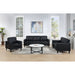 Weld 3 Piece Upholstered Track Arm Sofa Set - Black Furniture Max