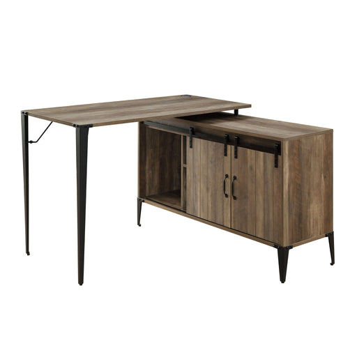 Zakwani - 48" Writing Desk With USB - Rustic Oak & Black ACME