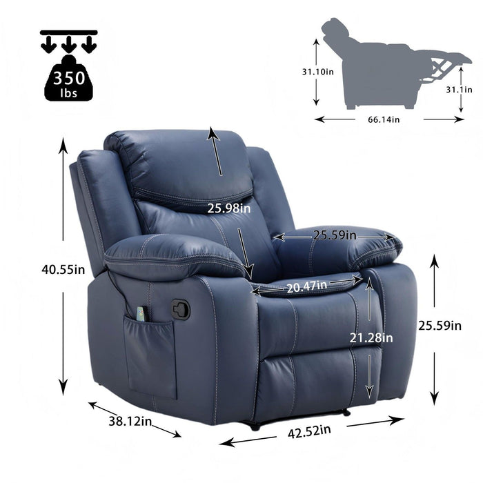 Recliner Chair With Vibration And Heating Home Essentials