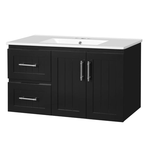 Wall Mounted Bathroom Vanity & Sink, 2 Drawers Hearth and Haven