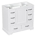 Modern Bathroom Vanity Base Only, 6 Drawer Storage With Adjustable Shelf Hearth and Haven