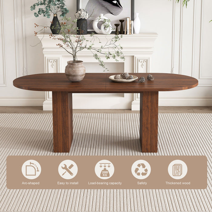 Modern Farmhouse Oval Dining Table With Slim Base Home Essentials