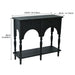 Accent Carved Console Table With Open Shelf And 2 Drawers For Living Room - Black Home Essentials