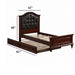 Contemporary Style Bed With Trundle Home Essentials