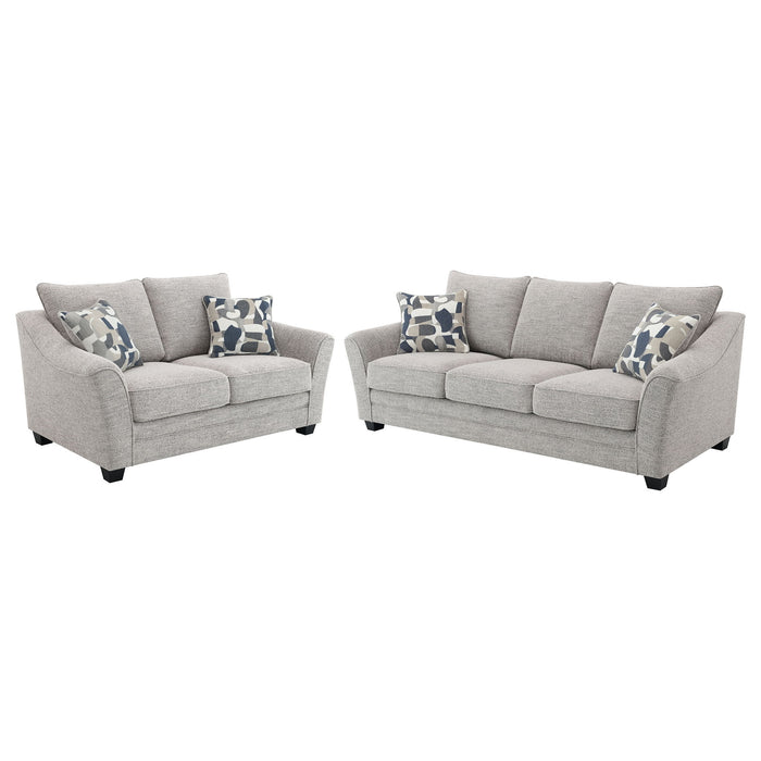 Lido - 2 Piece Sofa Set - Light Gray Furniture Max