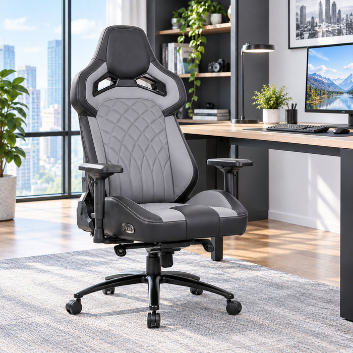 Gaming Chair With 4D Armrests, High Back Office Chair - Black / Gray Home Essentials