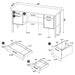 Azura - 4 Drawer Office Desk - Oak Furniture Max