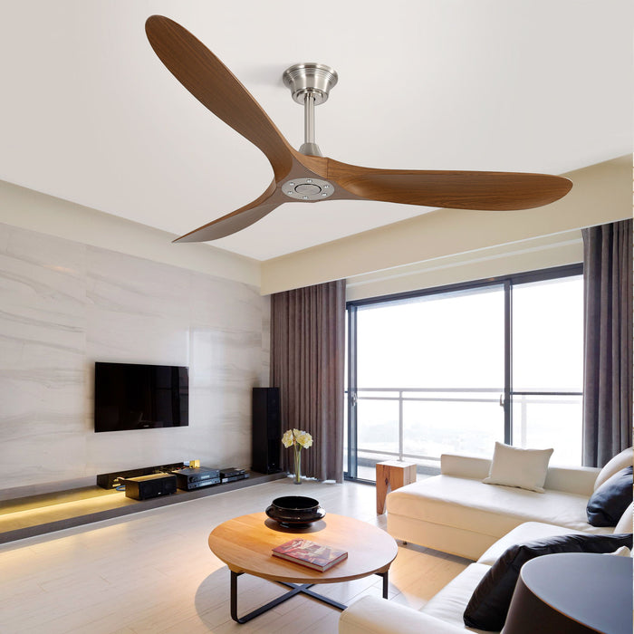 60" Outdoor Ceiling Fan Without Light With Smart App Control - Brushed Nickel Daily Nest