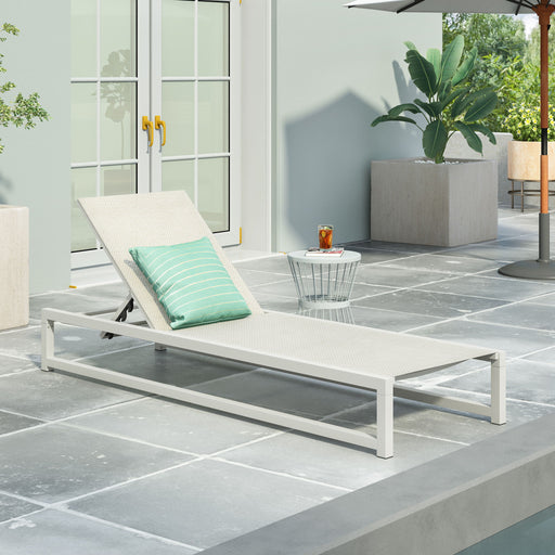 Venice - Classic Chaise Lounge With Adjustable Aluminum Frame Noble House