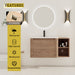 Wall Mounted Bathroom Vanity & Sink, Storage Shelves & Soft Close Door Home Essentials