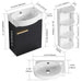 Wall Mounted Bathroom Vanity With Sink And Storage Rack, Soft Close Doors Home Essentials