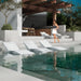 S-Shaped Pool Lounger, Essential For Outdoor Relaxation - White Home Essentials