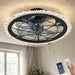 21" Caged Ceiling Fan With Dimmable LED Light And Remote Control, Low Profile Flush Mount Fan - Matte Black Daily Nest