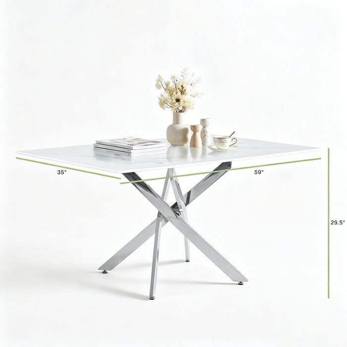 Modern Rectangular Table For Dining Room Home Essentials