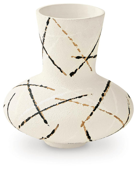Brockford - Vase - Cream / Black / Brown Signature Design by Ashley®