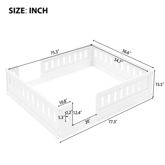 Platform Bed With Guardrail Hearth and Haven