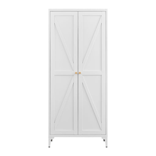 Adjustable 2 Door Kitchen Pantry Cabinet With Striped Design Home Essentials