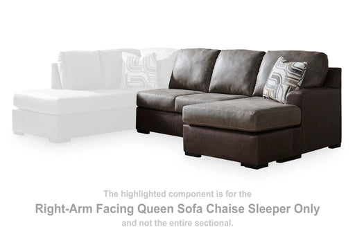 Castille Way - RAF Queen Sofa Chaise Sleeper - Fossil Signature Design by Ashley®
