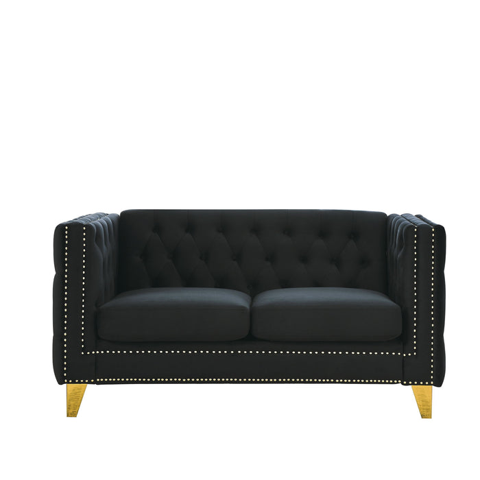 Modern Sofa With Button Tufting, Upholstered Couch For Living Room Home Essentials