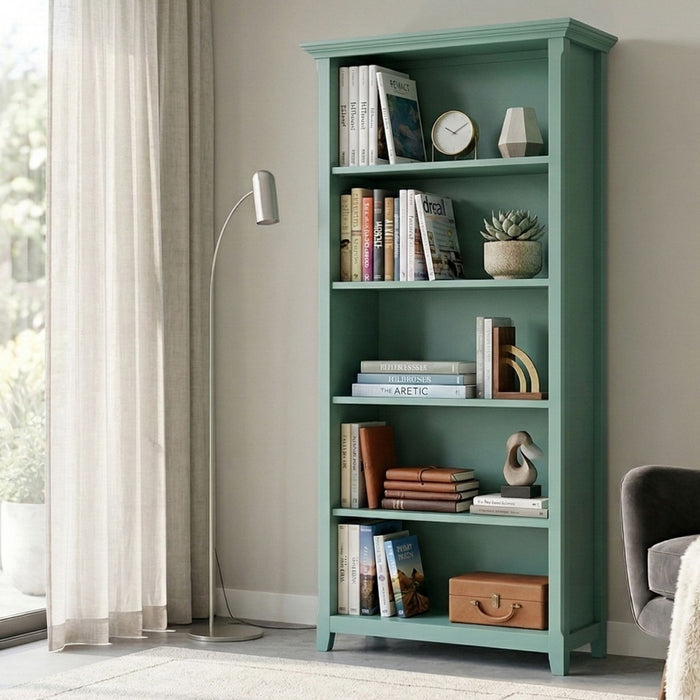 Amherst - 5 Shelf Bookcase, Handcrafted Simpli-Home