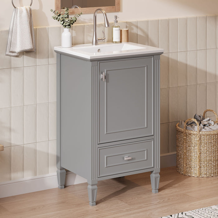 Retro Bathroom Vanity With Sink Noble House